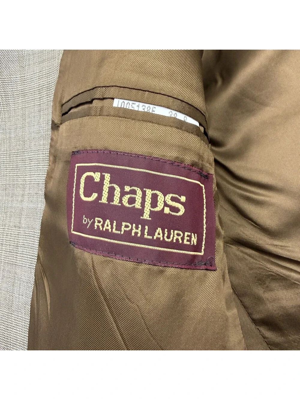 Vintage Chaps Ralph Lauren Suit 38R Wool Glen Plaid 2 Piece Double Pleated 32x31